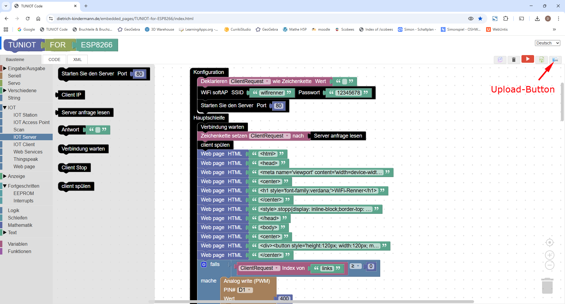 WiFi-Renner-Software in TUNIOT