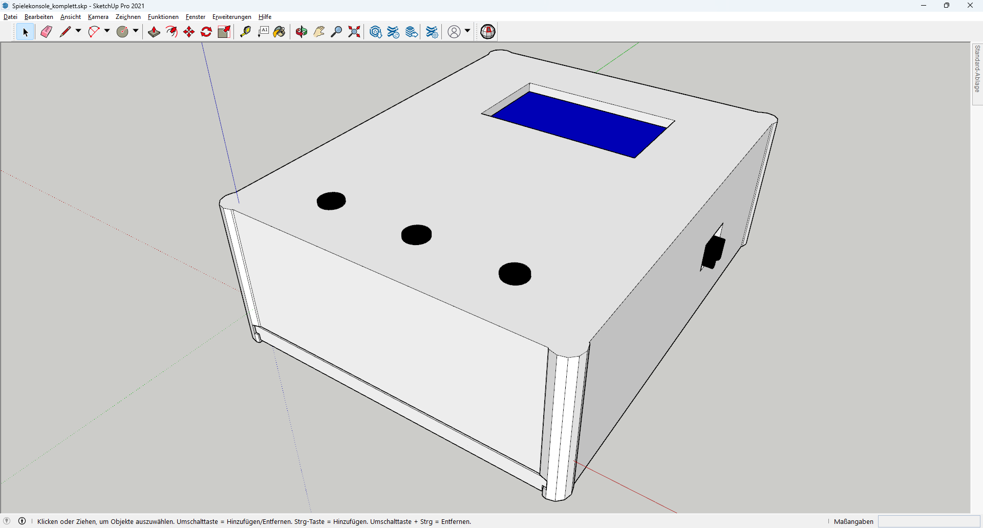Geh&auml;use Spielekonsole in Sketchup
