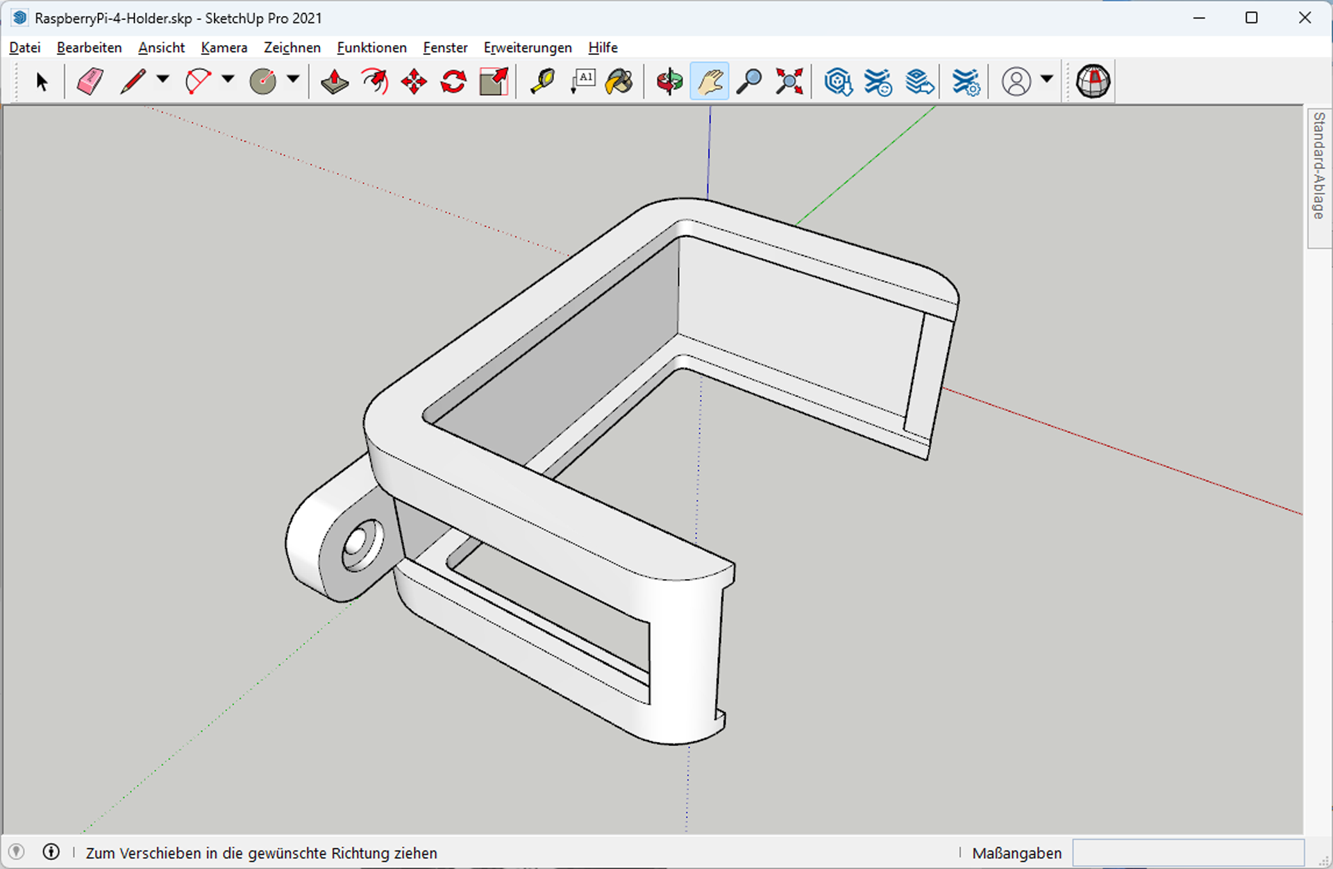 Halterung OctoPrint in Sketchup