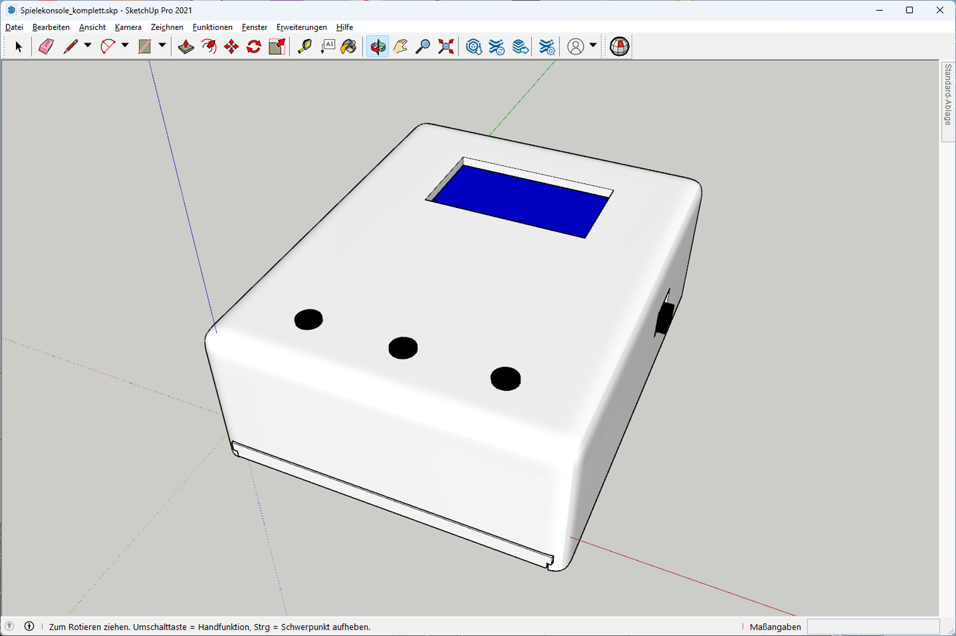 Geh&auml;use Spielekonsole in Sketchup