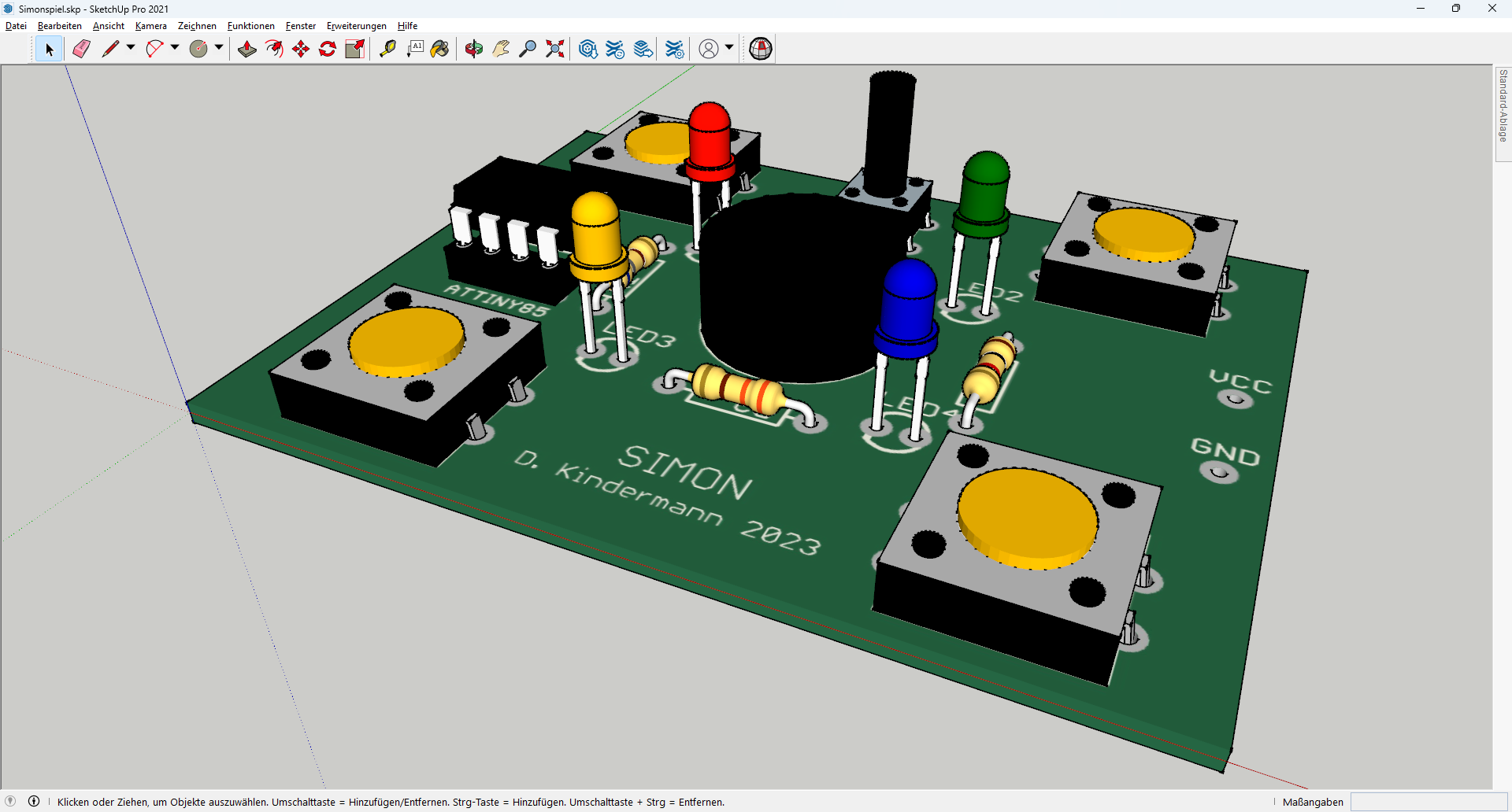 Simonspiel in Sketchup