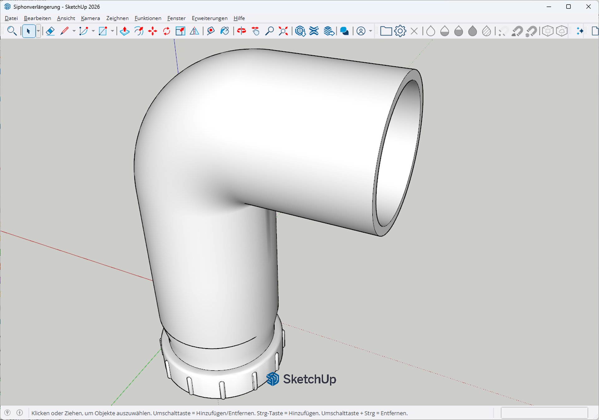 Siphonverl&auml;ngerung in Sketchup