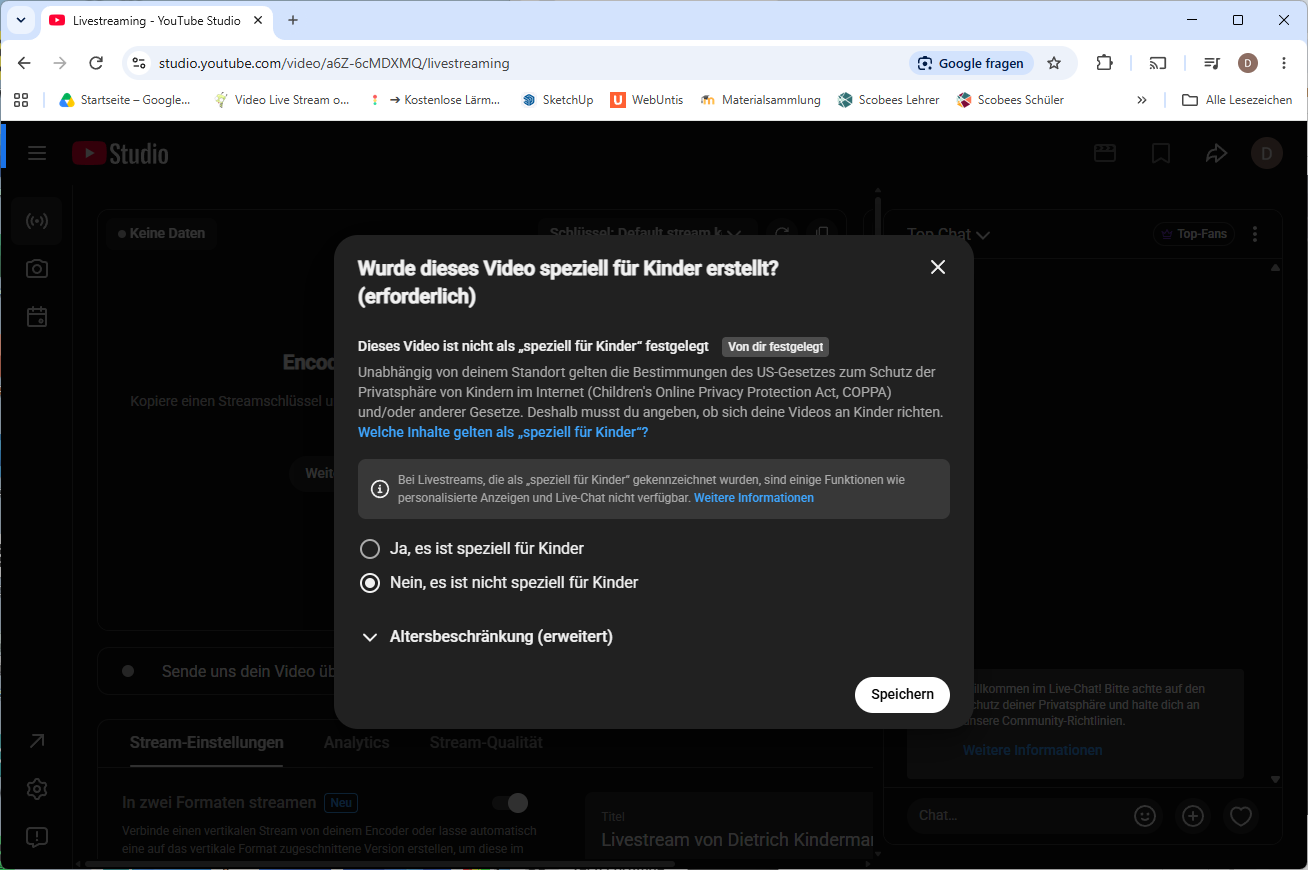 YouTube Livestream erstellen 2