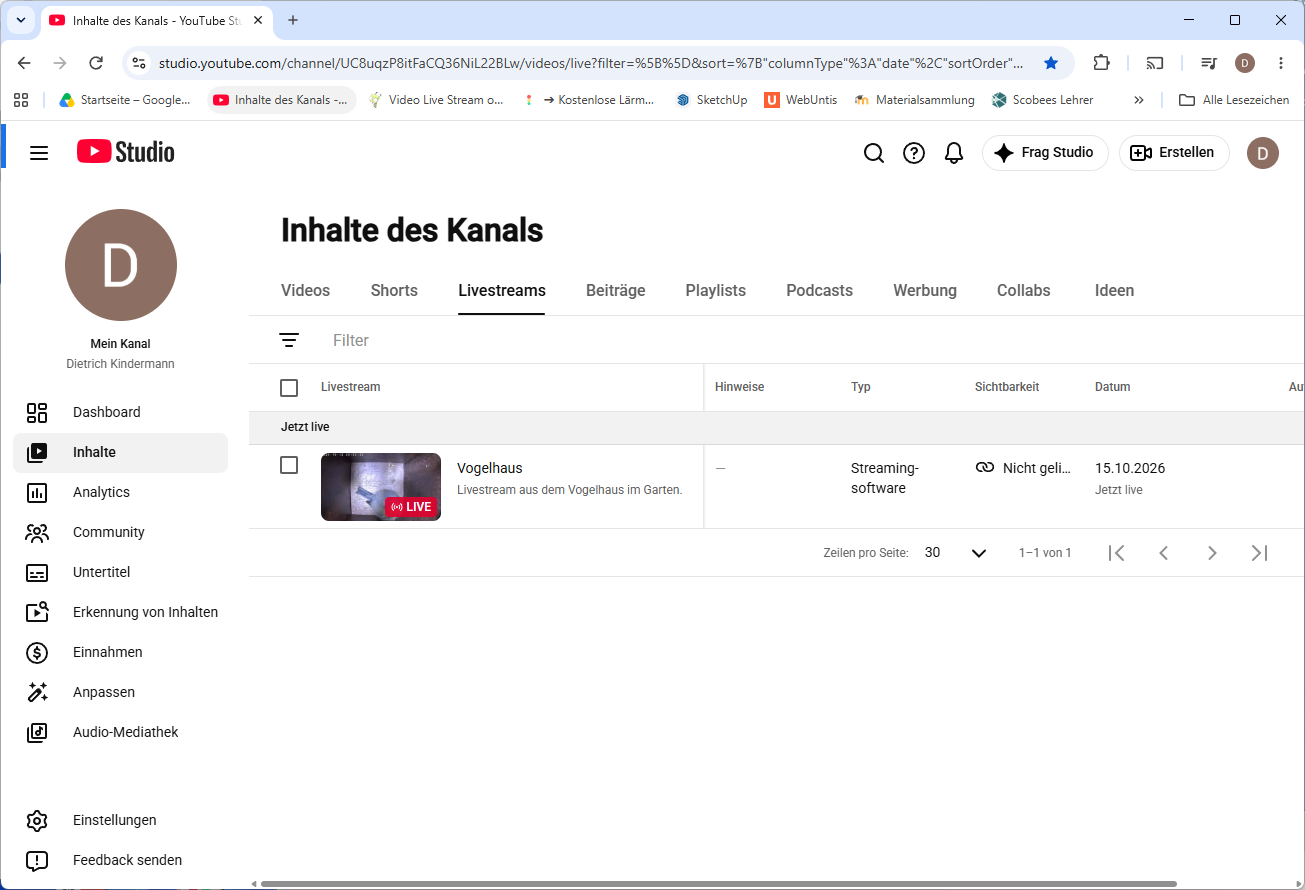 YouTube Livestream erstellen 5